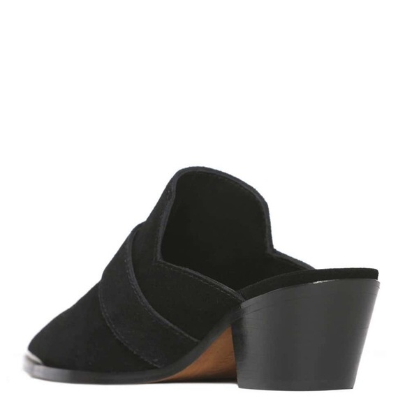 PAIGE KENSINGTON BLACK SUEDE BUCKLE MULE - Picture 3 of 6